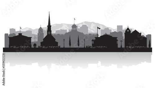 Carson City Nevada city skyline silhouette