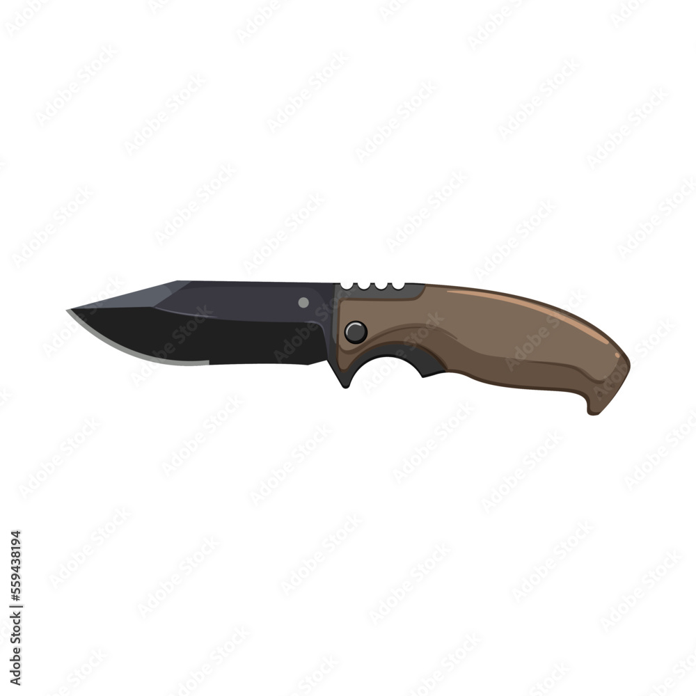 Obraz premium steel military knife cartoon. steel military knife sign. isolated symbol vector illustration