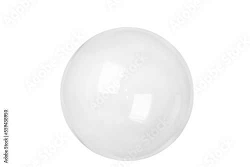 The glass bowl is empty. Isolated. PNG