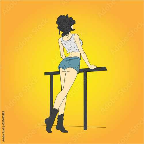 Girl are in Short and cheerful