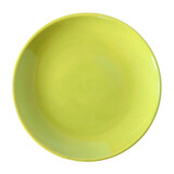 yellow plate isolated with clipping path for mockup