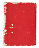 Old red cover book isolated with clipping path for mockup