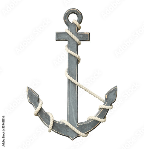 Photography Old anchor isolated with clipping path