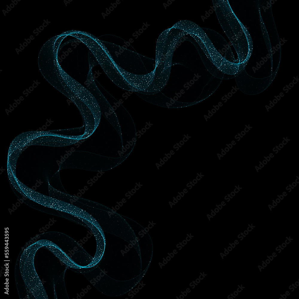 Blue wave pattern with shiny particles. eps 10 Blue wave pattern with shiny particles. eps 10