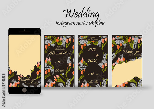 wedding instagram stories template