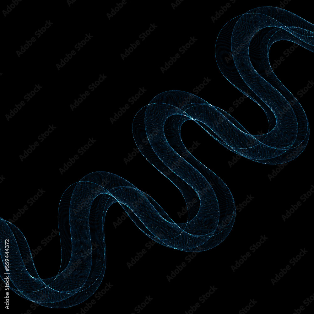 Blue wave pattern. Decor element on a black background. Sample. Banner. eps 10 Blue wave pattern. Decor element on a black background. Sample. Banner. eps 10