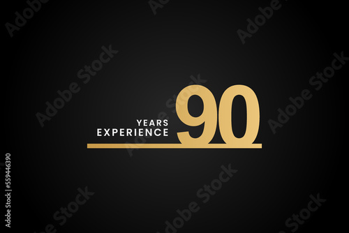 90 years experience or Best 90 years experienced vector illustration. Logos 90 years experience. Suitable for marketing logos related to 90 years of experience in the business or industry.
