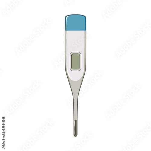 flu thermometer cartoon. flu thermometer sign. isolated symbol vector illustration