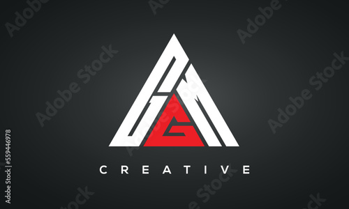 GGM monogram triangle logo design