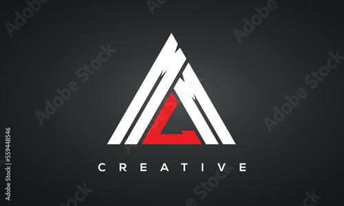 MLM monogram triangle logo design