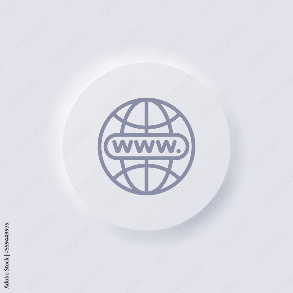 Website Icon, White Neumorphism soft UI Design for Web design, Application UI and more, Button, Vector. Website Icon, White Neumorphism soft UI Design for Web design, Application UI and more, Button, Vector.