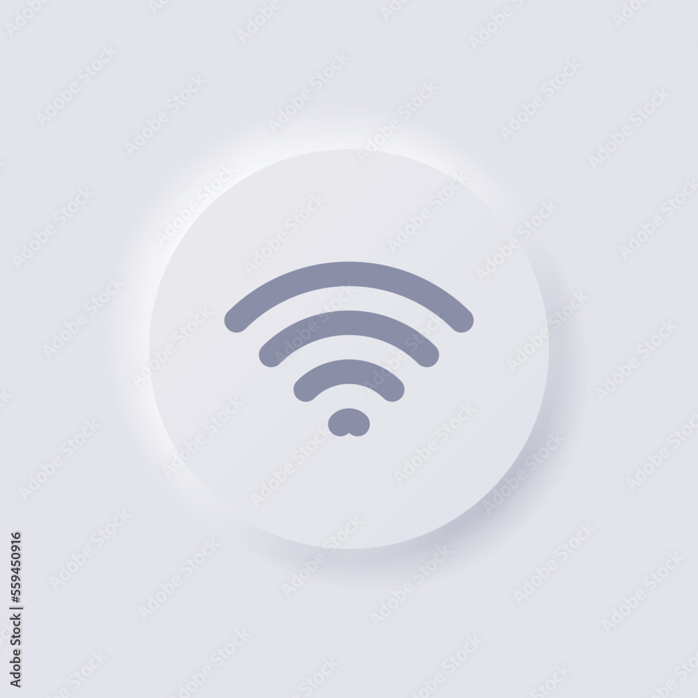 Internet Signal symbol icon, White Neumorphism soft UI Design for Web design, Application UI and more, Button, Vector. Internet Signal symbol icon, White Neumorphism soft UI Design for Web design, Application UI and more, Button, Vector.