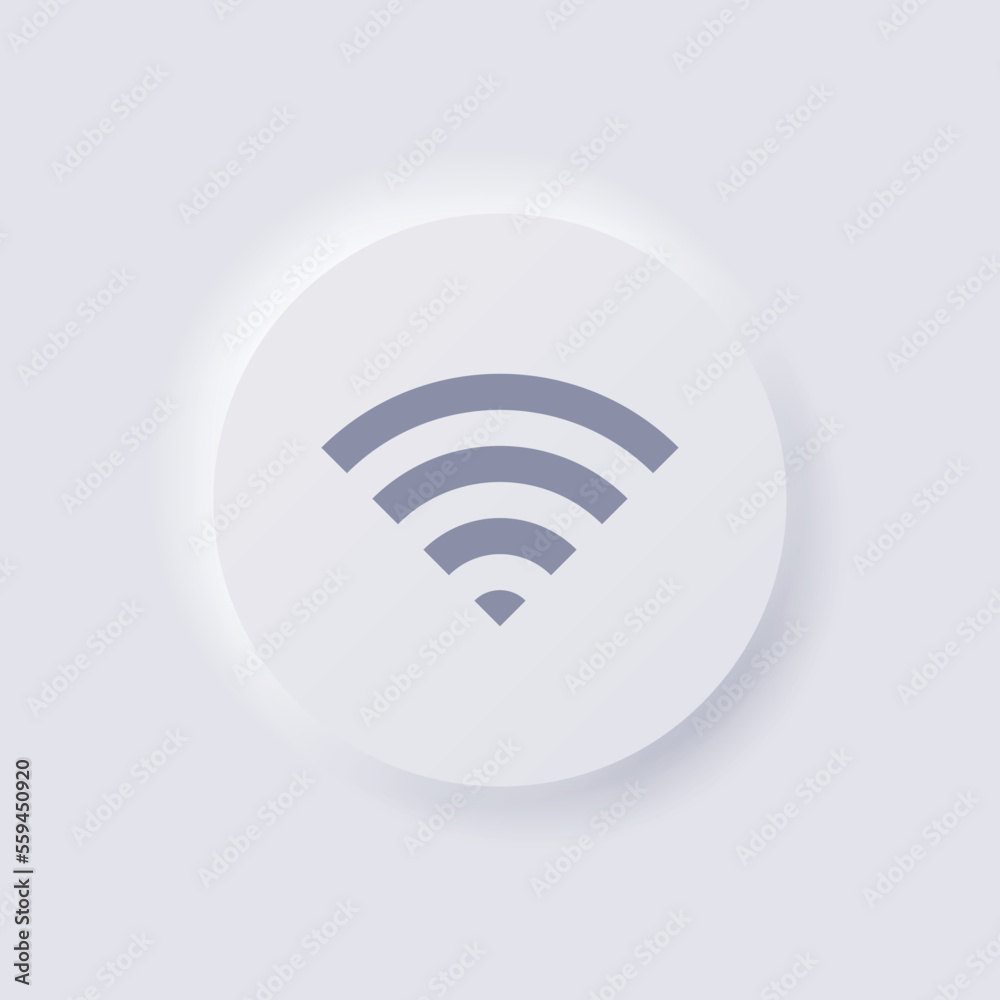 Internet Signal symbol icon, White Neumorphism soft UI Design for Web design, Application UI and more, Button, Vector. Internet Signal symbol icon, White Neumorphism soft UI Design for Web design, Application UI and more, Button, Vector.