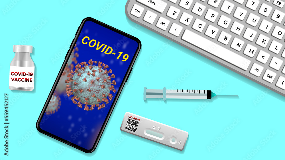 covid 19 news in mobile concept illustration covid 19 news in mobile concept illustration