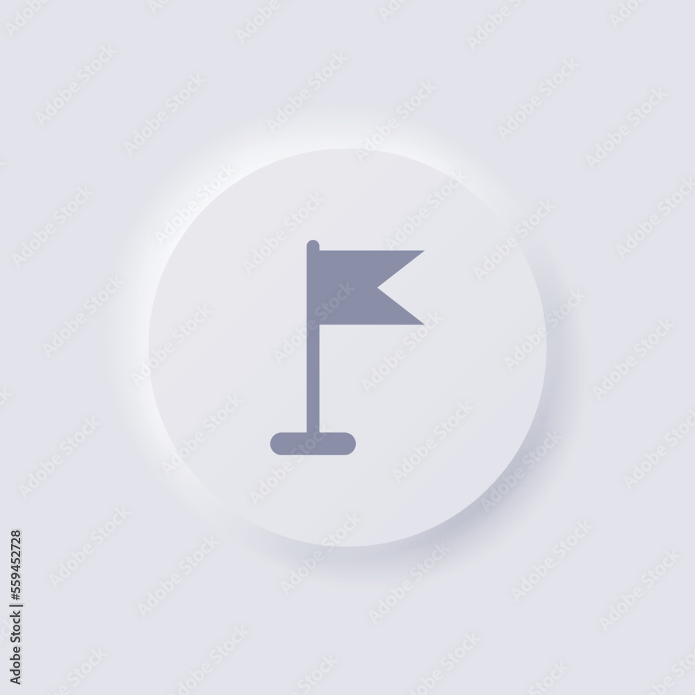 Flag icon, White Neumorphism soft UI Design for Web design, Application UI and more, Button, Vector. Flag icon, White Neumorphism soft UI Design for Web design, Application UI and more, Button, Vector.