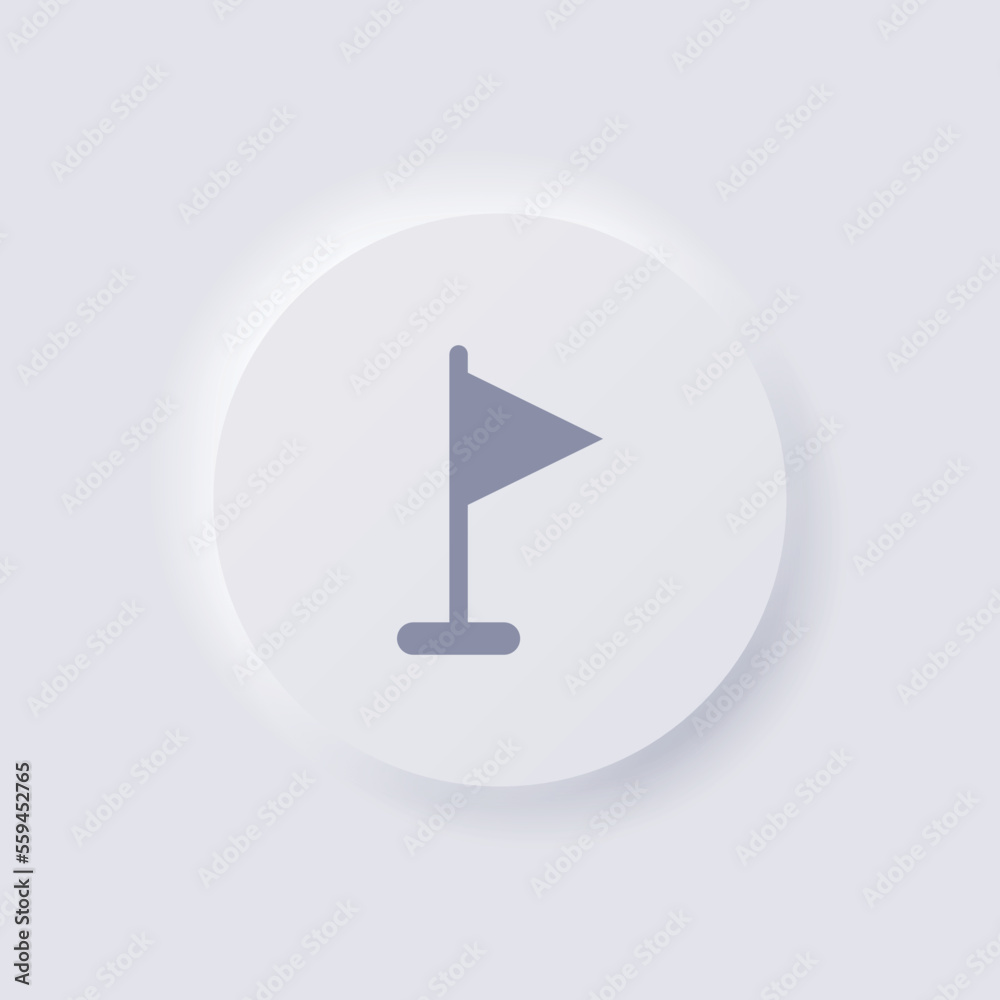 Triangle flag icon, White Neumorphism soft UI Design for Web design, Application UI and more, Button, Vector. Triangle flag icon, White Neumorphism soft UI Design for Web design, Application UI and more, Button, Vector.