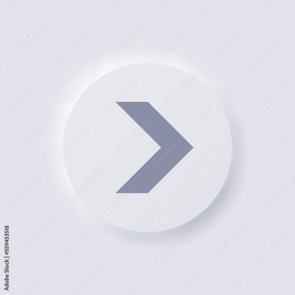 Arrow icon, White Neumorphism soft UI Design for Web design, Application UI and more, Button, Vector. Arrow icon, White Neumorphism soft UI Design for Web design, Application UI and more, Button, Vector.