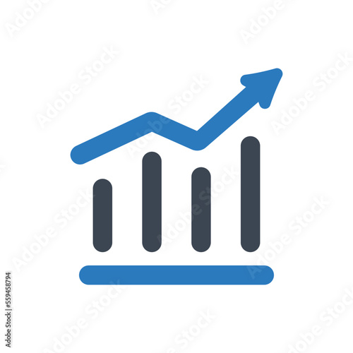 Graph icon - vector illustration . Analysis, Analytics, Chart, Graph, Growth, increase, Report, Statistics, Business, line, outline, icons .