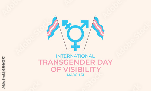 International Transgender Day of Visibility vector, World sexual health day, Third gender day, Concept of gender, Transgender Day of Visibility Poster, March 31, International Transgender Day