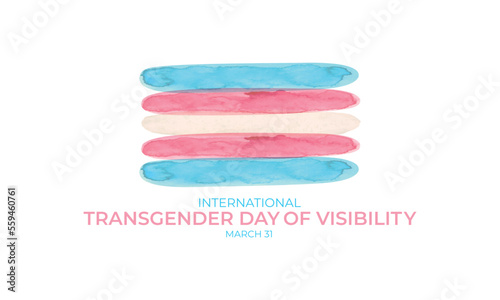 International Transgender Day of Visibility vector, World sexual health day, Third gender day, Concept of gender, Transgender Day of Visibility Poster, March 31, International Transgender Day
