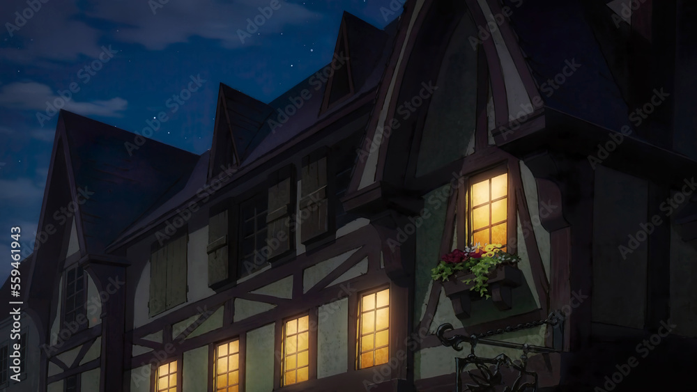 Anime background landscape wallpaper old village, old city, old street. Anime background landscape wallpaper old village, old city, old street.
