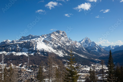 Italian mountains and town