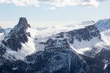 Winter in the Dolomites mountains