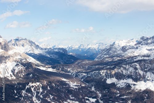 Italian mountains and town