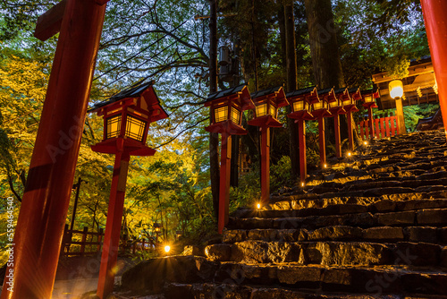 夜の貴船神社＜京都府＞