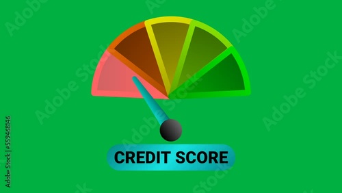 credit score green screen animation.