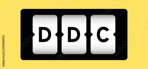 Photos Black color in word DDC (Abbreviation of Division of disease control,  Direct di