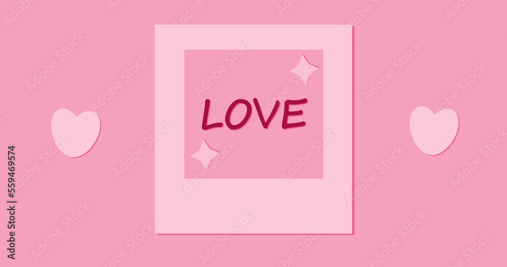 Photo card with love text Photo card with love text