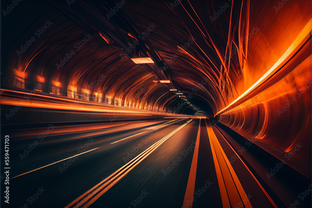 Speed Concept. High Speed Motion Blur. Fast Moving Stripe Lines with Glowing Light Flare. City Tunnel. Neon Glowing Rays in Motion. Generative AI Art. Speed Concept. High Speed Motion Blur. Fast Moving Stripe Lines with Glowing Light Flare. City Tunnel. Neon Glowing Rays in Motion. Generative AI Art.