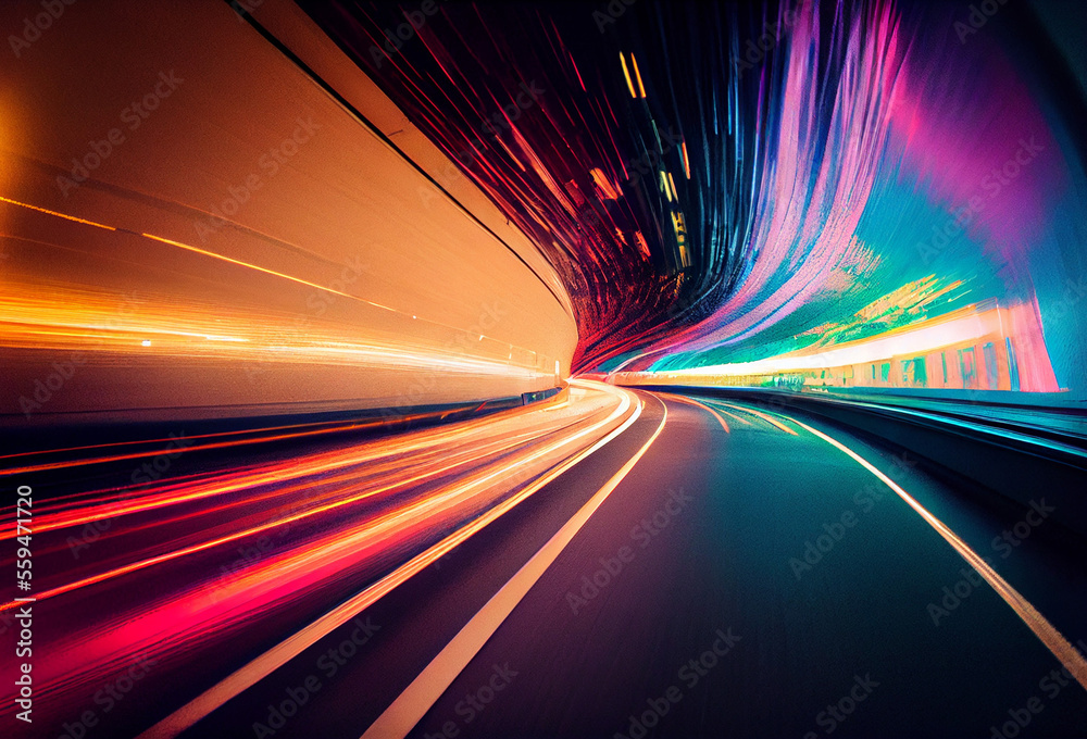 Speed Concept. High Speed Motion Blur. Fast Moving Stripe Lines with ...
