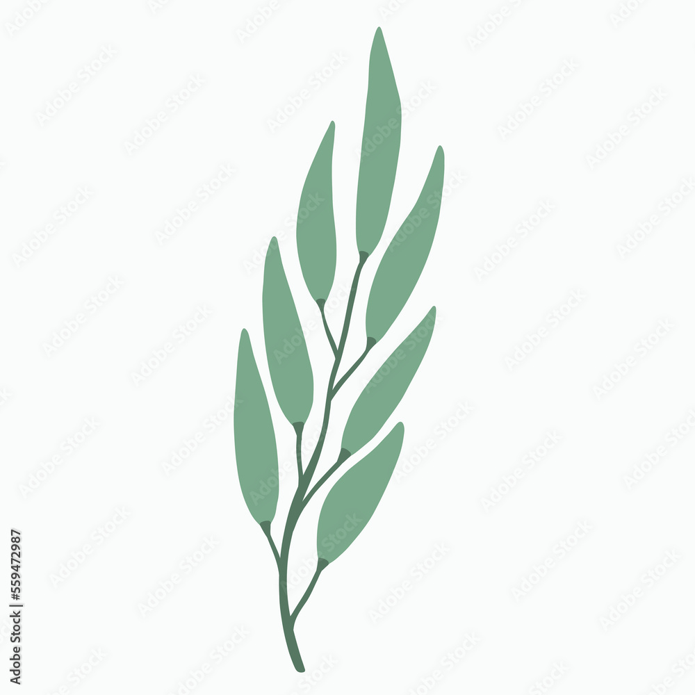 Simplicity floral freehand drawing flat design.