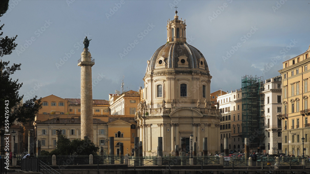 Trajan's Forum (Foro Traiano) and Trajan's Column (Colonna Traiana) in Rome