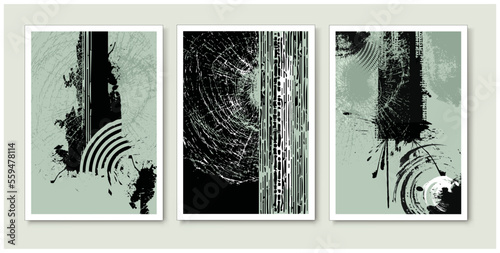 Green and black grunge abstract minimal vector design templates for posters, and banners. exclusive retro corporate cover. dynamic minimal flyer. vector illustration.