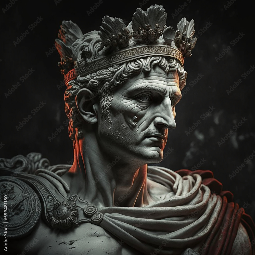 Nero Roman Emperor. Created with Generative AI technology.
