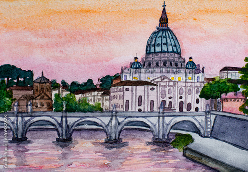 Photography Angelo bridge and St