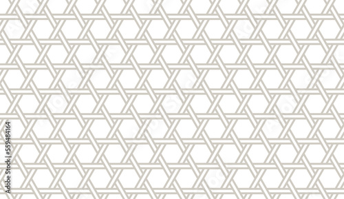 Abstract seamless pattern with braided Jewish stars vector illustration