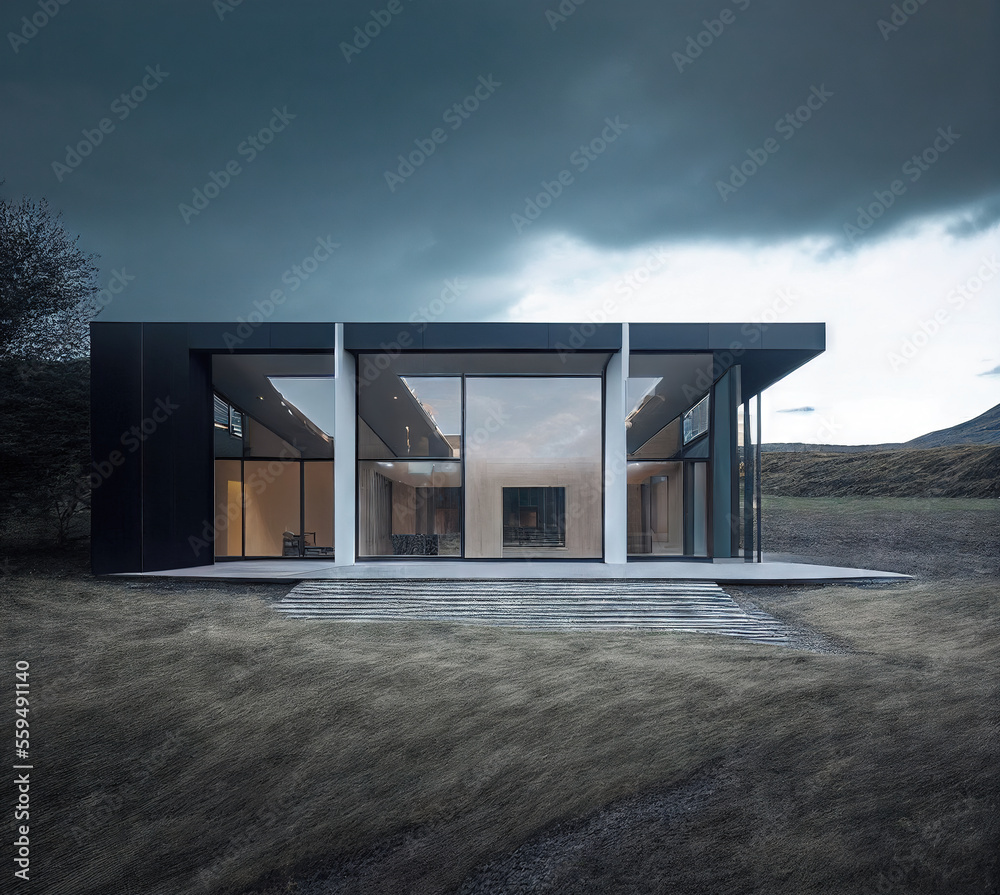 3d render styled conceptional sketch of a modern minimalist cozy house 3d render styled conceptional sketch of a modern minimalist cozy house