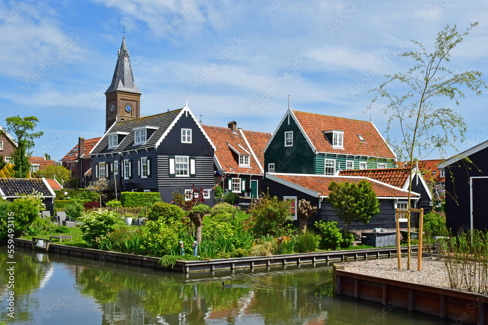 Marken, Netherlands - may 22 2022 : touristy village centre