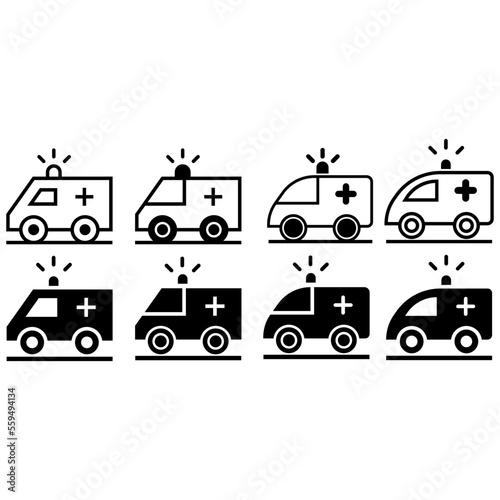 Wallpaper Mural Ambulance icon vector set. First aid illustration sign collection. Resuscitation symbol. Doctor logo. Torontodigital.ca