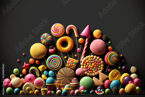 abstraction of sweets and sweets  chocolate and other sweets