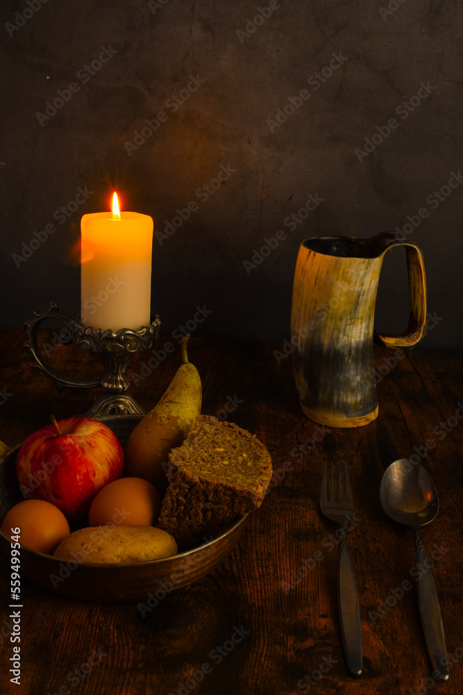 Obraz premium Medieval Table Setting