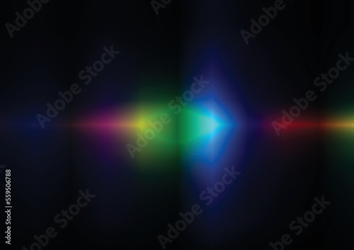 Abstract glowing green and blue light color on dark background. vector illustration design.