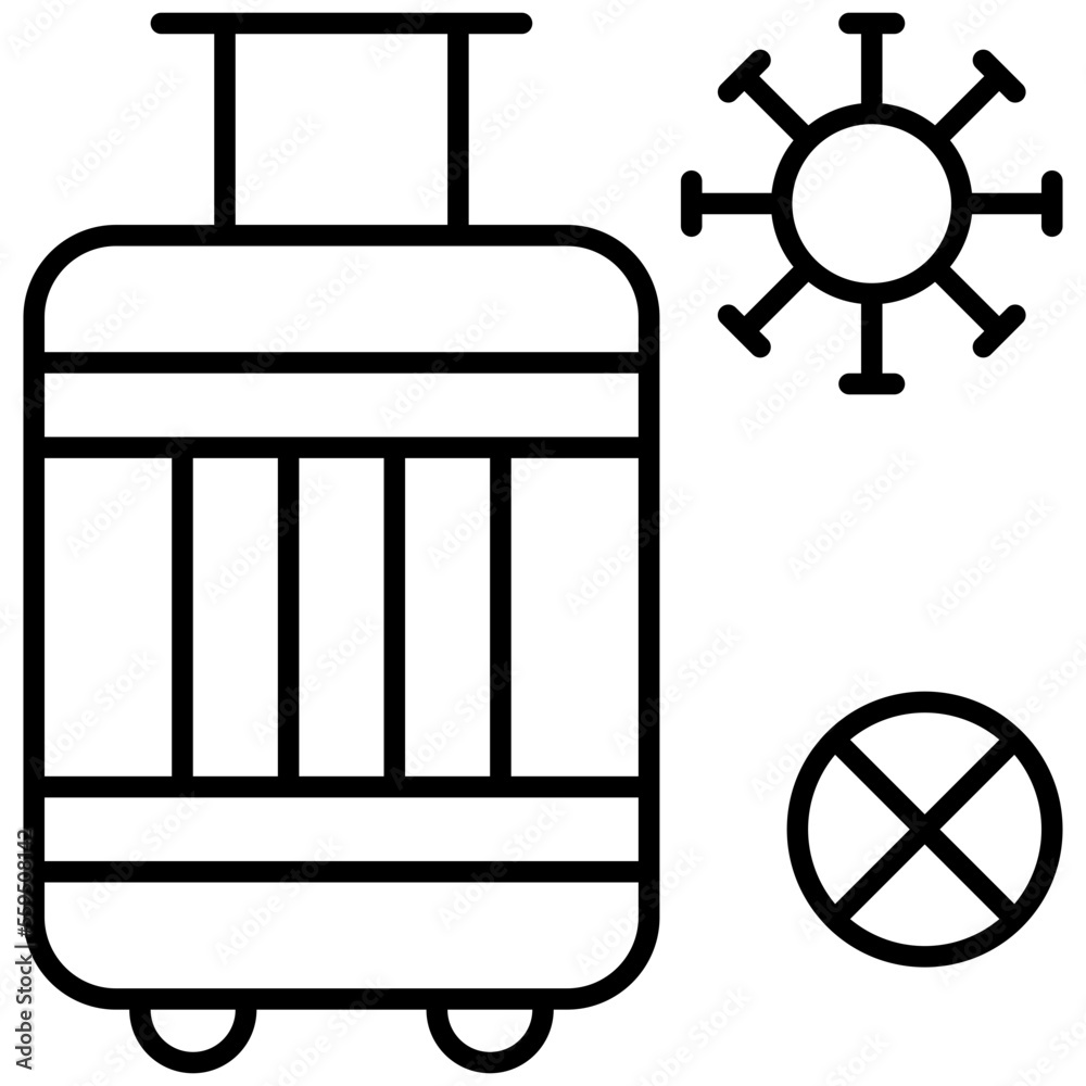 No-Traveling Isolated Silhouette Solid Line Icon with no-traveling, banned-travel, luggage, suitcase, travel Infographic Simple Vector Illustration No-Traveling Isolated Silhouette Solid Line Icon with no-traveling, banned-travel, luggage, suitcase, travel Infographic Simple Vector Illustration