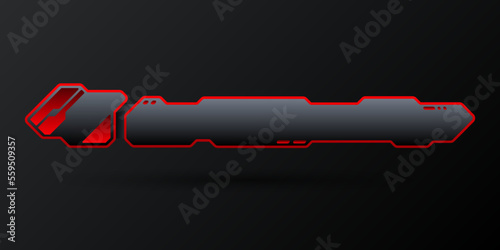 Black and red futuristic lower third banner for breaking news screen headline title