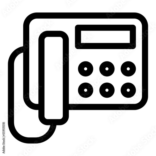 Telephone Isolated Silhouette Solid Line Icon with telephone, call, communication, phone Infographic Simple Vector Illustration