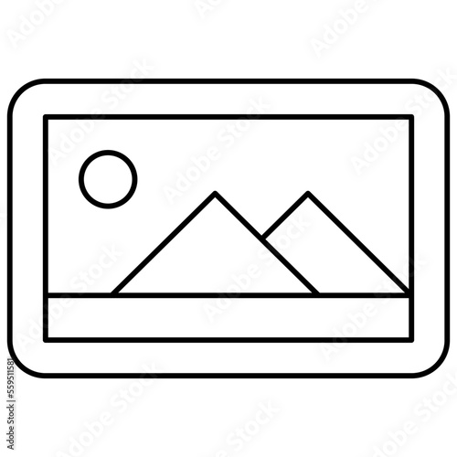 Free Download Image Isolated Silhouette Solid Line Icon with image, interface, landscape, photo, photography, picture Infographic Simple Vector Illustration - GFXLoad
